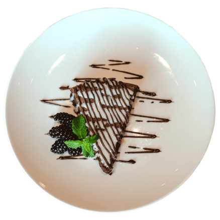 Шоколадний брауні з ягодами